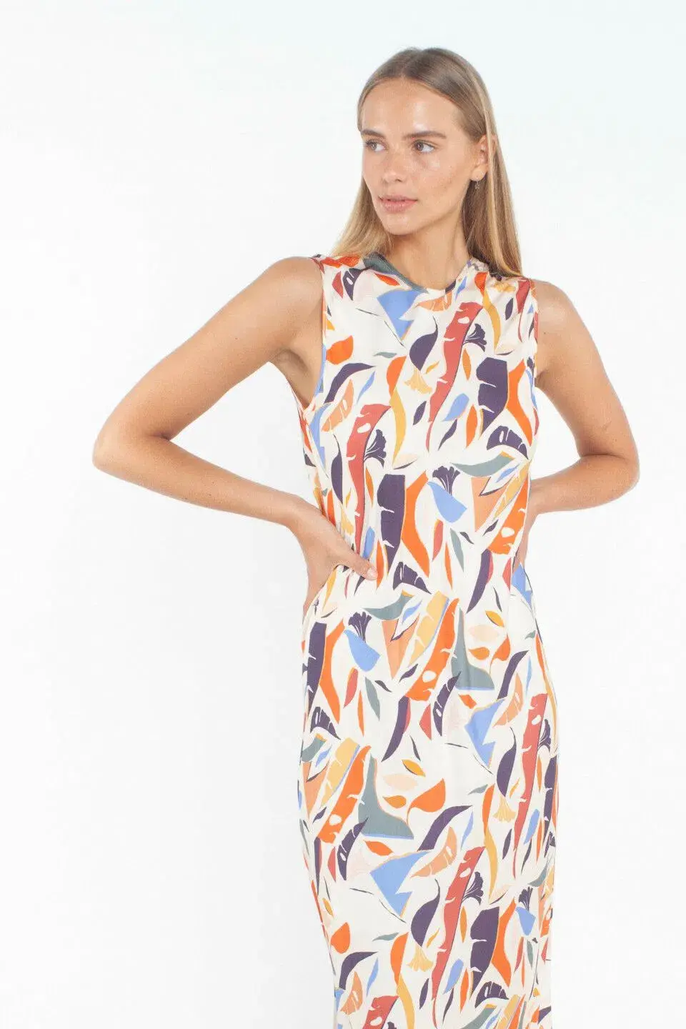 Third Form L'artiste Bias Maxi Dress Multi Print Size 8 - Image 2