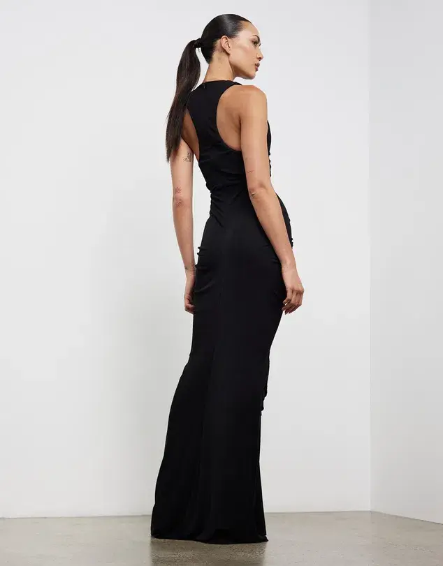 Christopher Esber Vivenda Drapé Front Dress Black Size 10 - Image 2