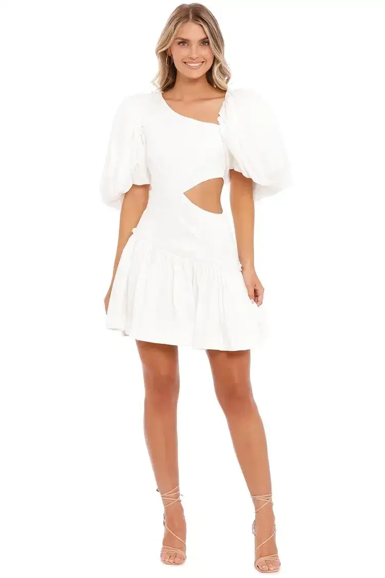 AJE Chateau Mini Dress in Ivory Size 6 - Image 1