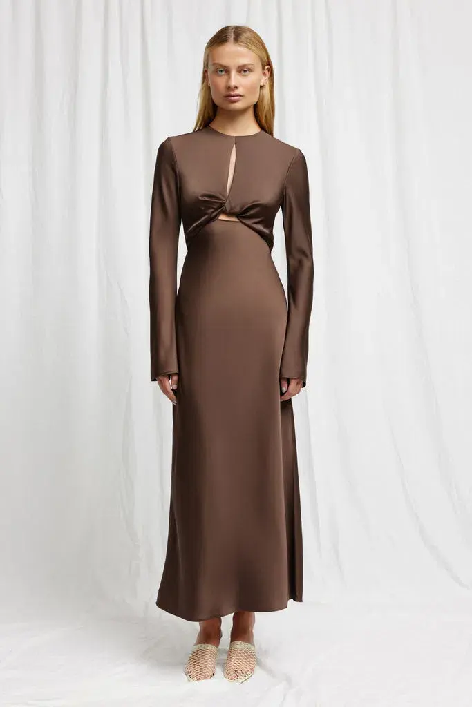 Significant Other Molly Dress Chocolate Brown Size 12 - Image 1