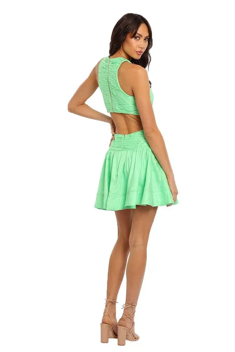 AJE Introspect Midi Dress in Green Size 6 - Image 3
