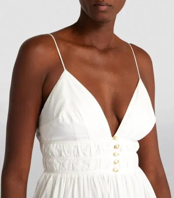 Aje Grace Tiered Maxi Dress Ivory Size 8  - Image 3