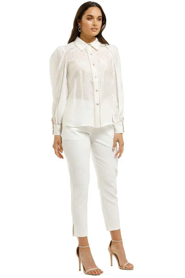 CMEO Collective Nearby Shirt Ivory Size 8 - Image 1