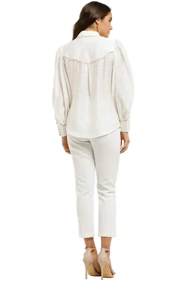 CMEO Collective Nearby Shirt Ivory Size 8 for rent on The Volte - main image