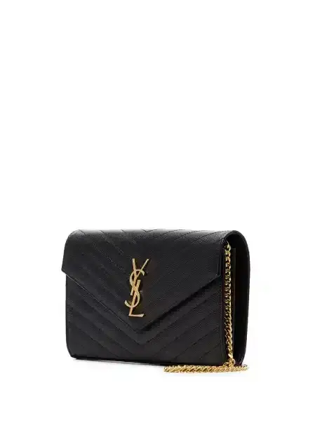 YSL Envelope Bag Black & Gold - Image 2