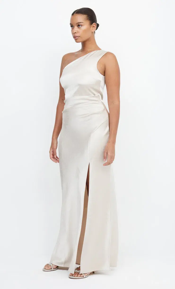 Bec & Bridge The Dreamer Asym Dress Sand Size 6 - Image 2