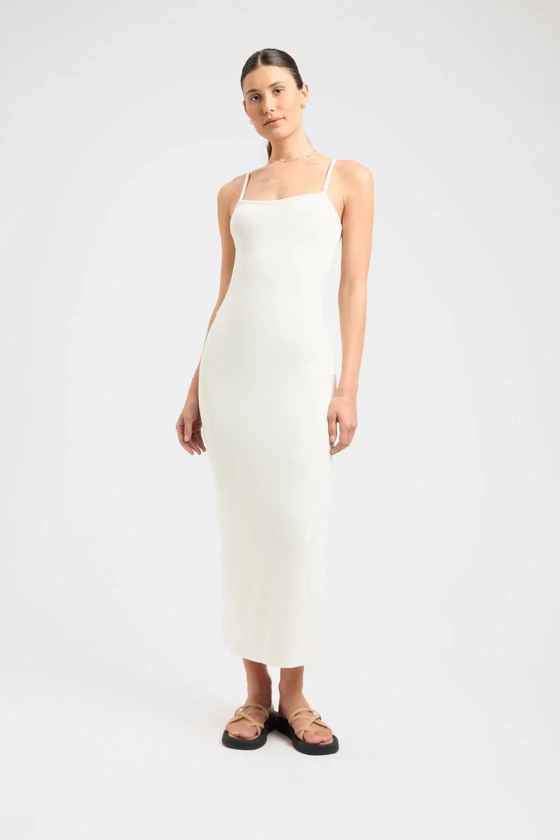 Kookai Layla Long Dress Coconut Milk White Size 6  - Image 1