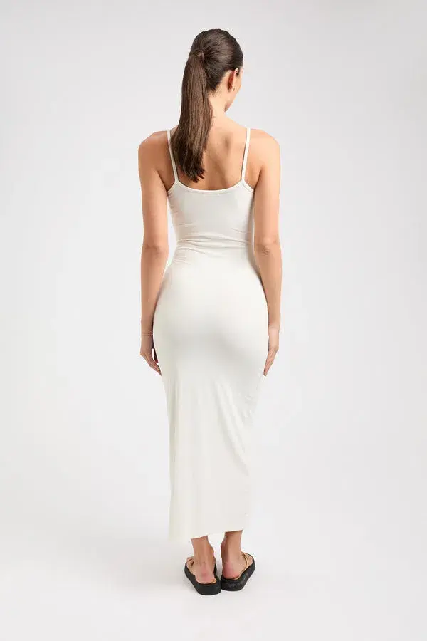 Kookai Layla Long Dress Coconut Milk White Size 6  - Image 3