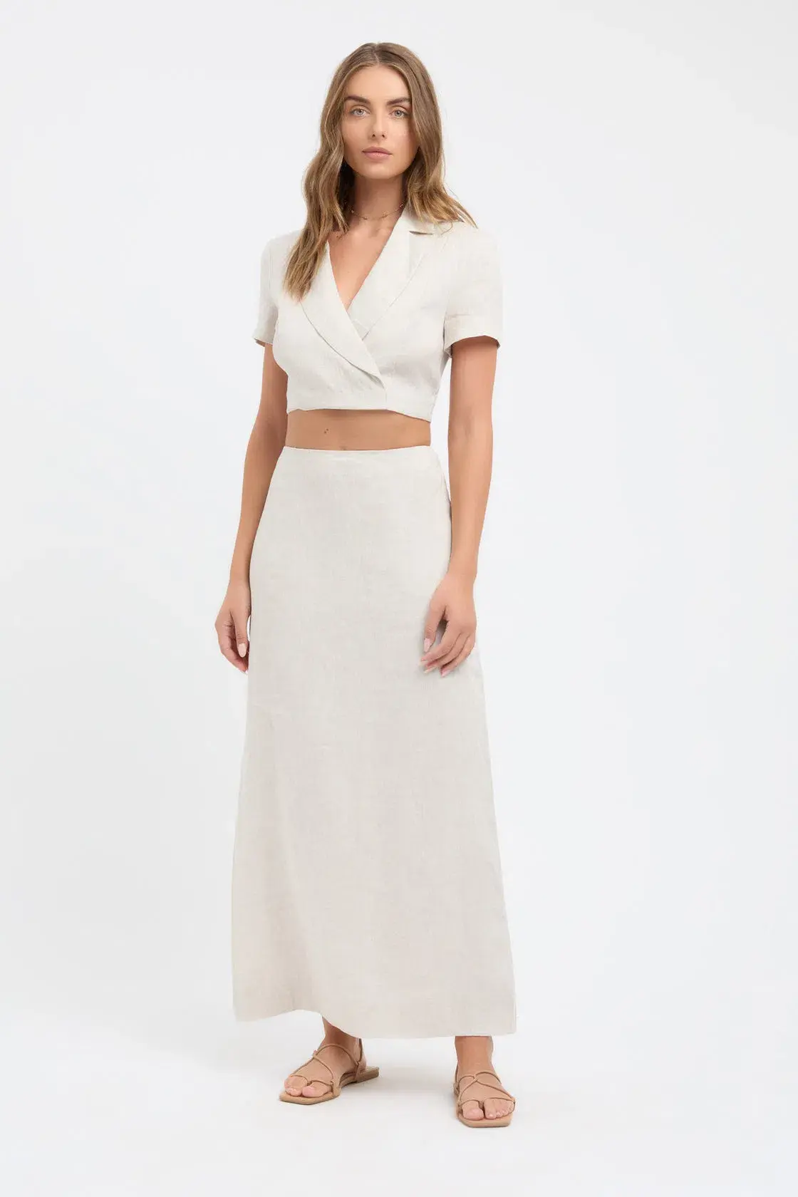Kookai Tahiti Midi Skirt Wheat Size 6  - Image 1