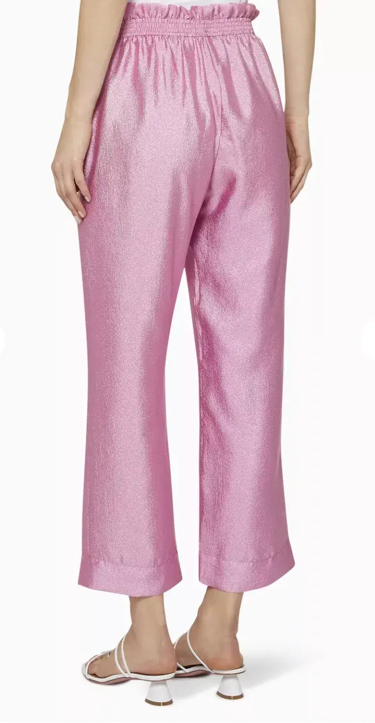 Stine Goya Andre Loose Textured Pants Pink Size AU 10 - Image 3