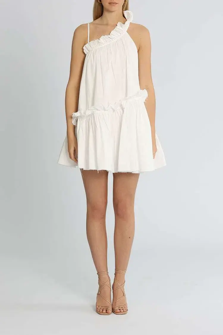 AJE  Romance Mini Dress White Size 6 for rent on The Volte - main image