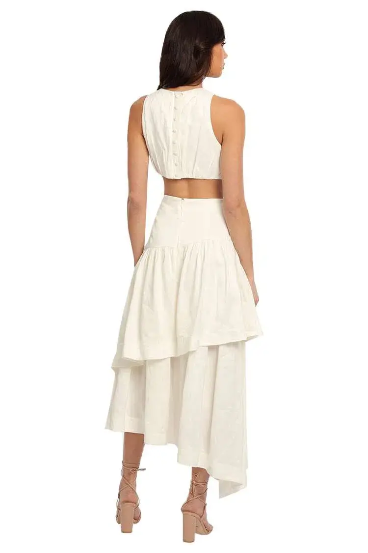 AJE Caliente Midi Dress White Size 12 - Image 3