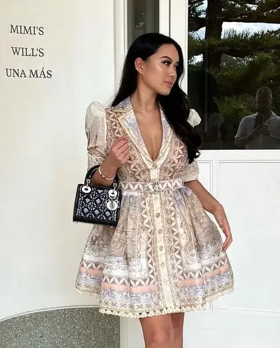 Zimmermann The High Tide Mini Shirt Dress In Odyssey Print Size 2 / Au 12 - Image 2