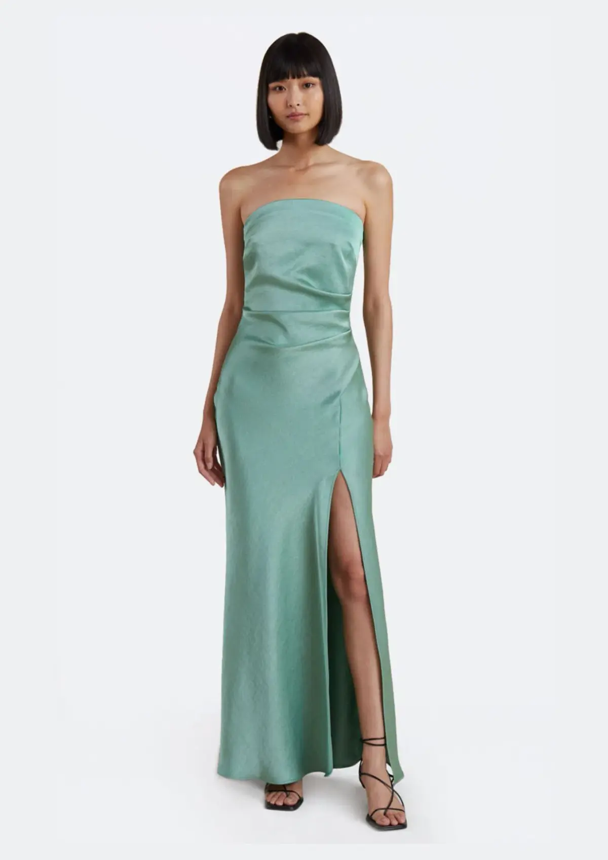 Bec & Bridge Symone Strapless Dress in Moss Green Size 8 - Image 1