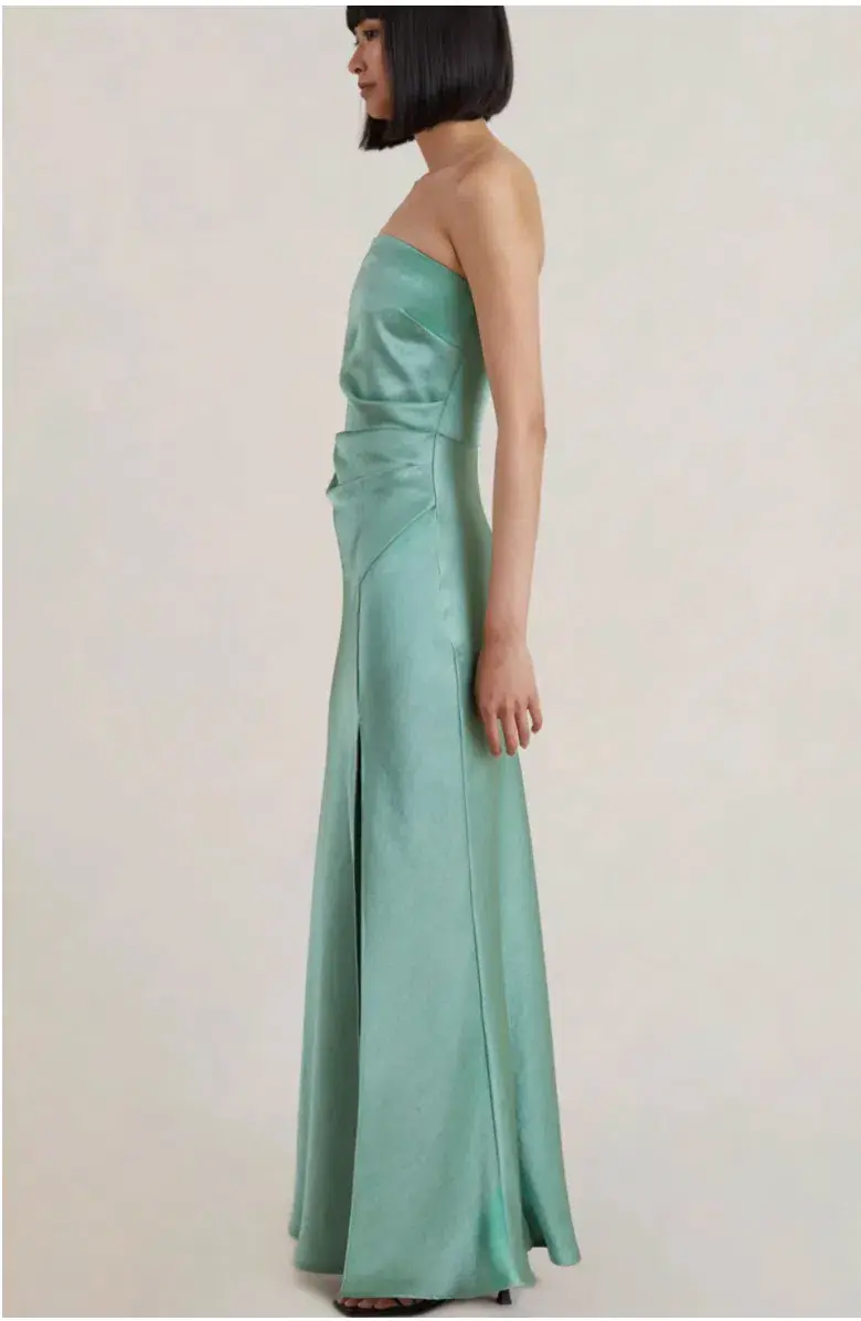 Bec & Bridge Symone Strapless Dress in Moss Green Size 8 - Image 2