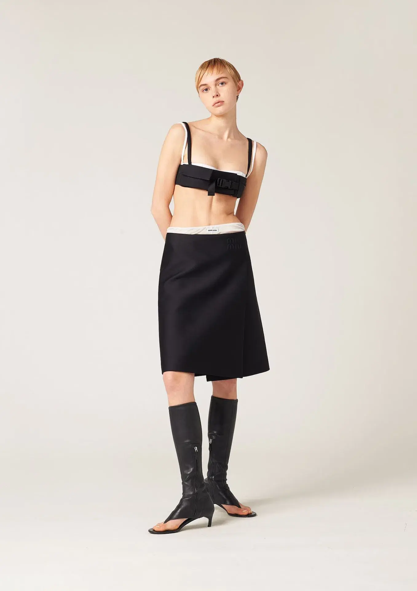 Miu Miu Radzimir Bralette Top Black Size 36 / AU 4 - Image 1