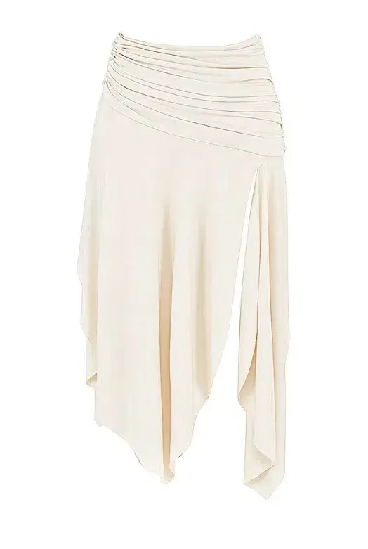 House of CB Antonella Vegan Leather Corset & Kaira Draped Skirt Set Off White Size XS/S - Image 3