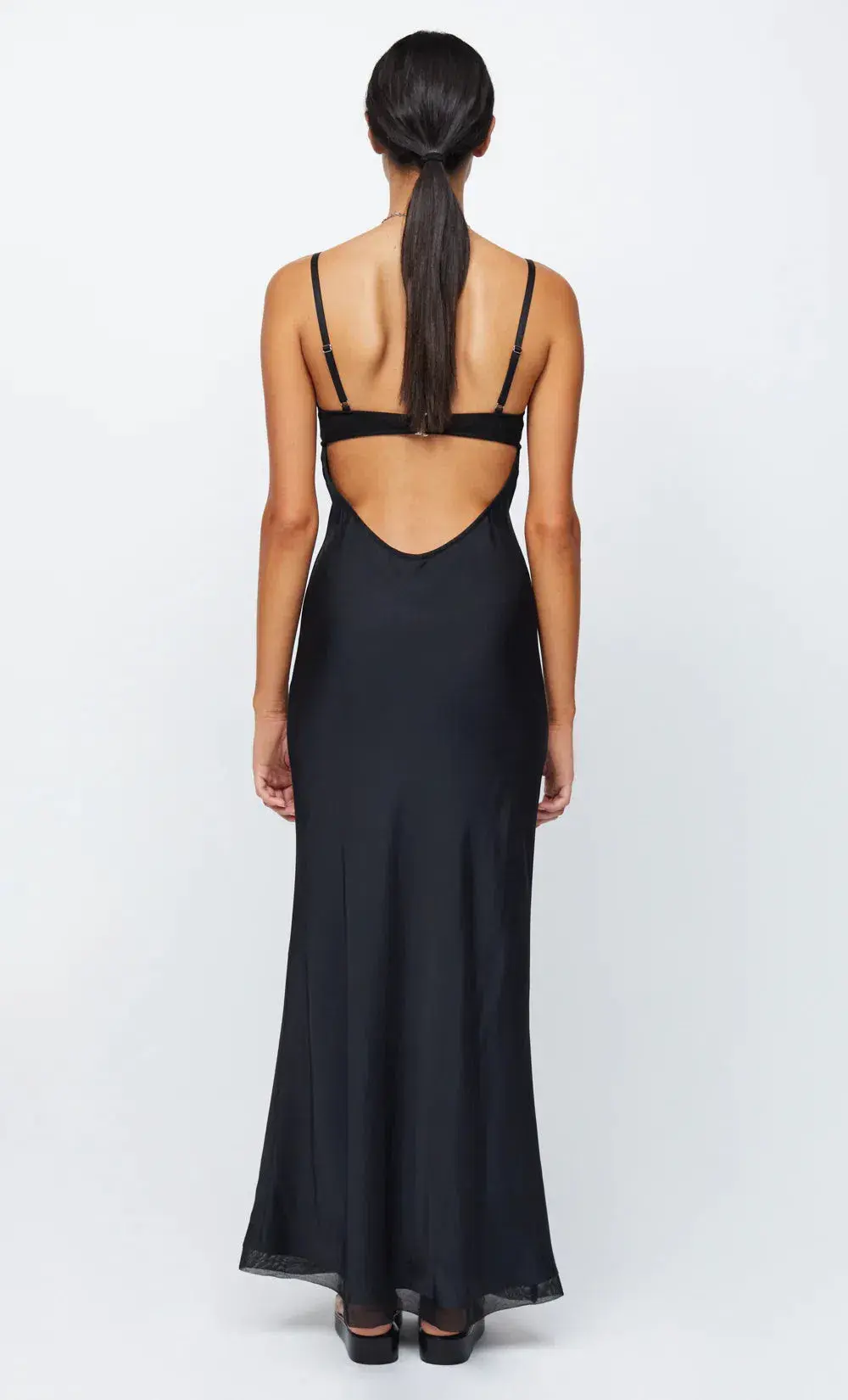 Bec & Bridge Joelle Maxi Mesh Dress Black Size AU 8 - Image 2