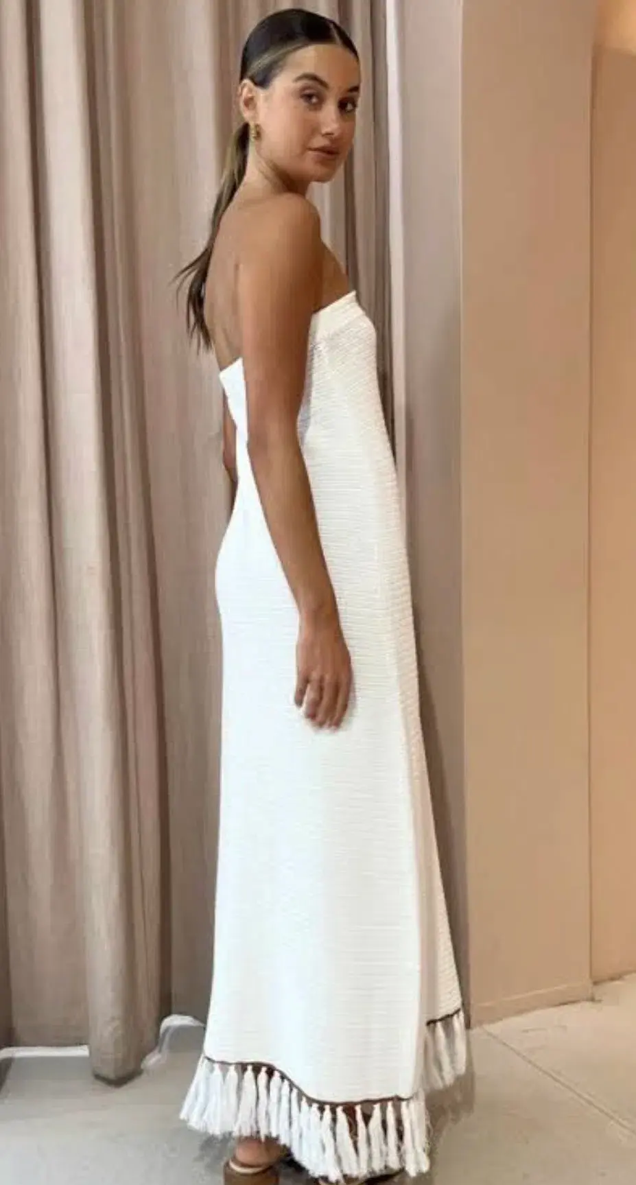 Viktoria and Woods Astrology Crochet Dress Ivory Size 2 / AU 10 - Image 2