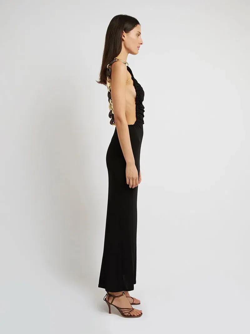 Christopher Esber Sculpted Ruched Dress Black Size 10 - Image 3