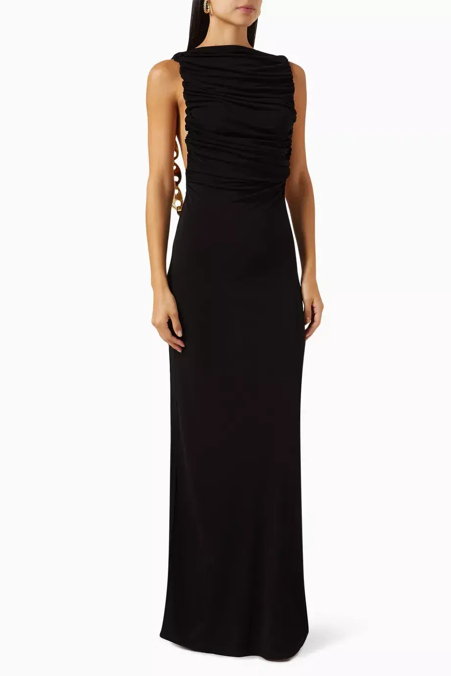 Christopher Esber Sculpted Ruched Dress Black Size 10 - Image 2