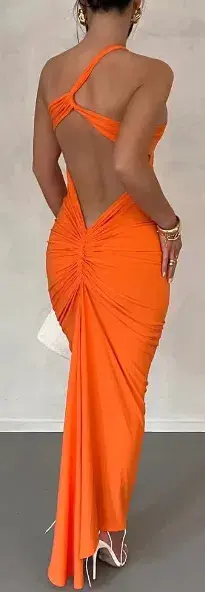 Melani The Label Melina Dress in Orange Size M / AU 10 - Image 2