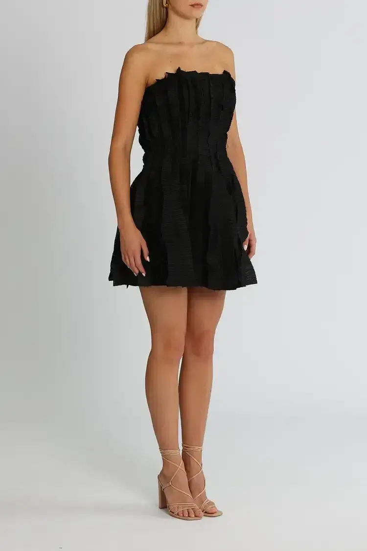 Aje Hybrid Sleeveless Mini Dress in Black Size 14 - Image 2