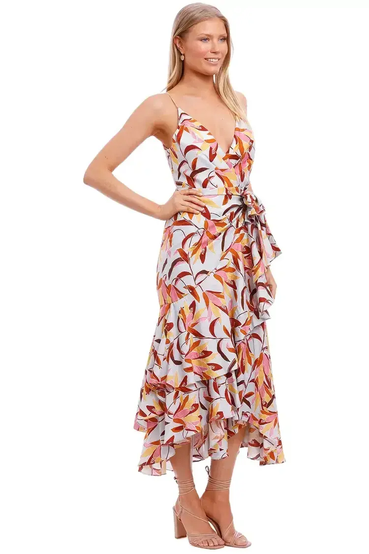 Acler Marlay Midi Dress Floral Size 8 - Image 2