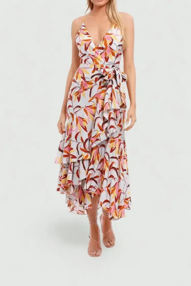 Acler Marlay Midi Dress Floral Size 8 for rent on The Volte - main image