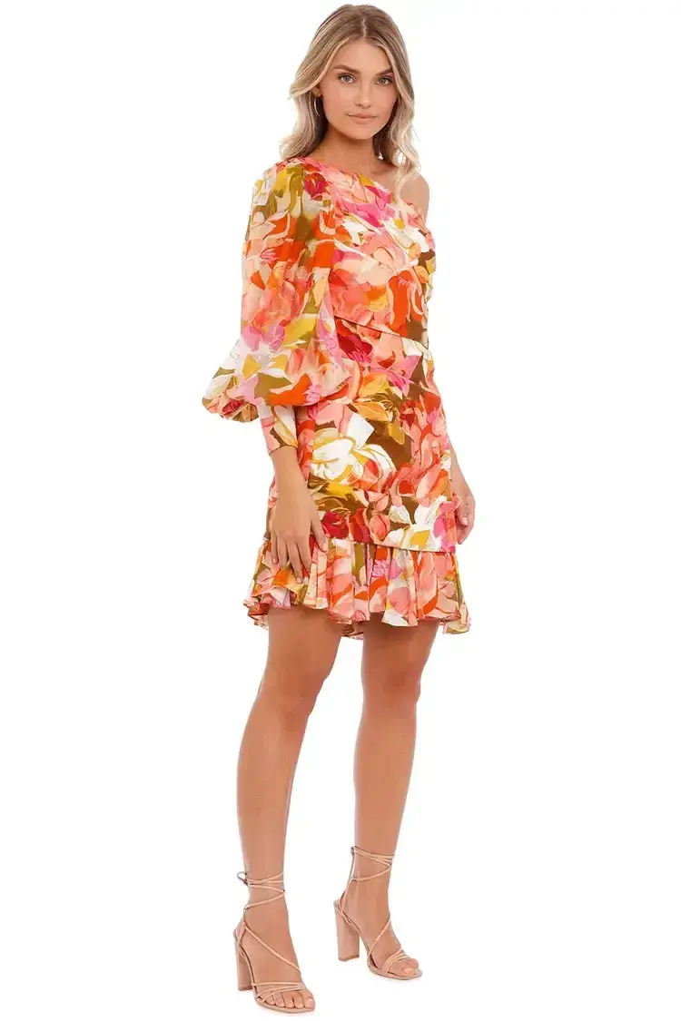Acler Lawson Mini Dress in Pink Bouquet Size 12 for rent on The Volte - main image