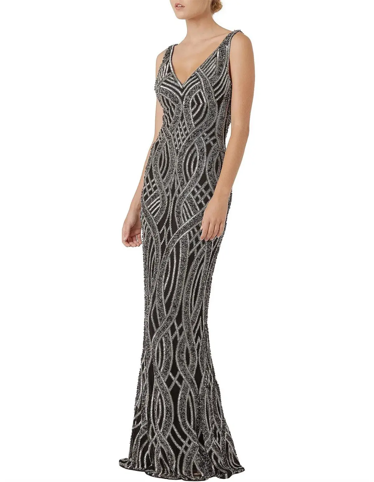 Rachel Gilbert Zahava Gown Black Size 14 - Image 1