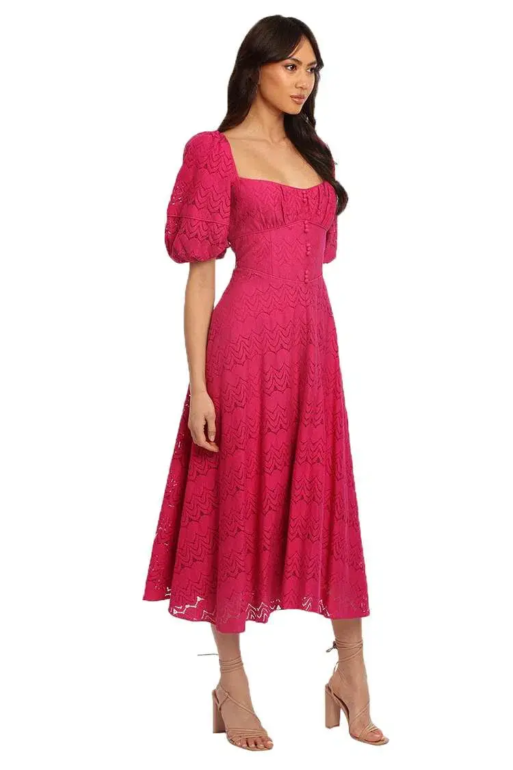 Acler Stapleton Dress Fuschia Pink Size 10 for rent on The Volte - main image