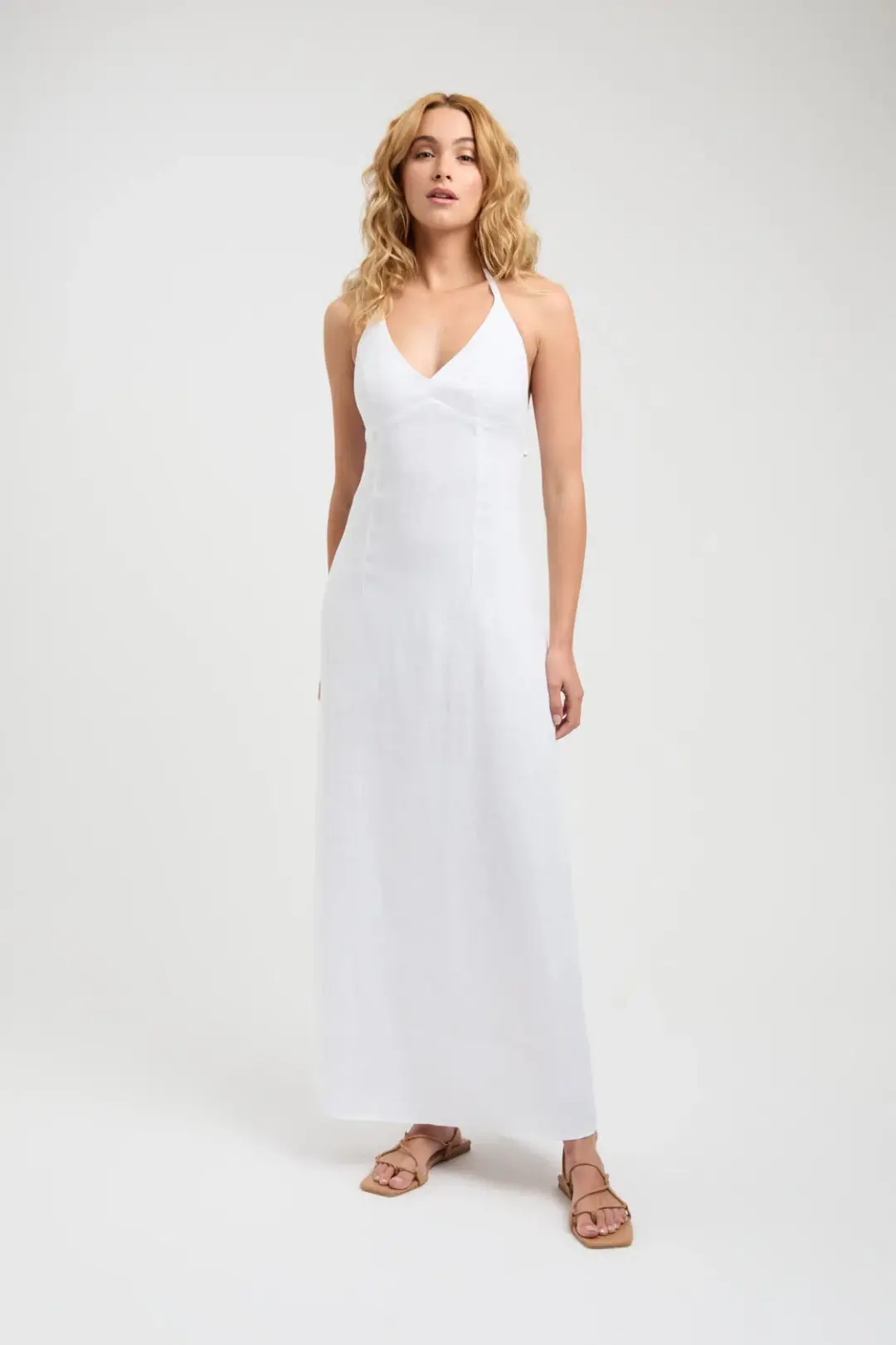 Kookai Tahiti Tied Dress White Size 6 for rent on The Volte - main image