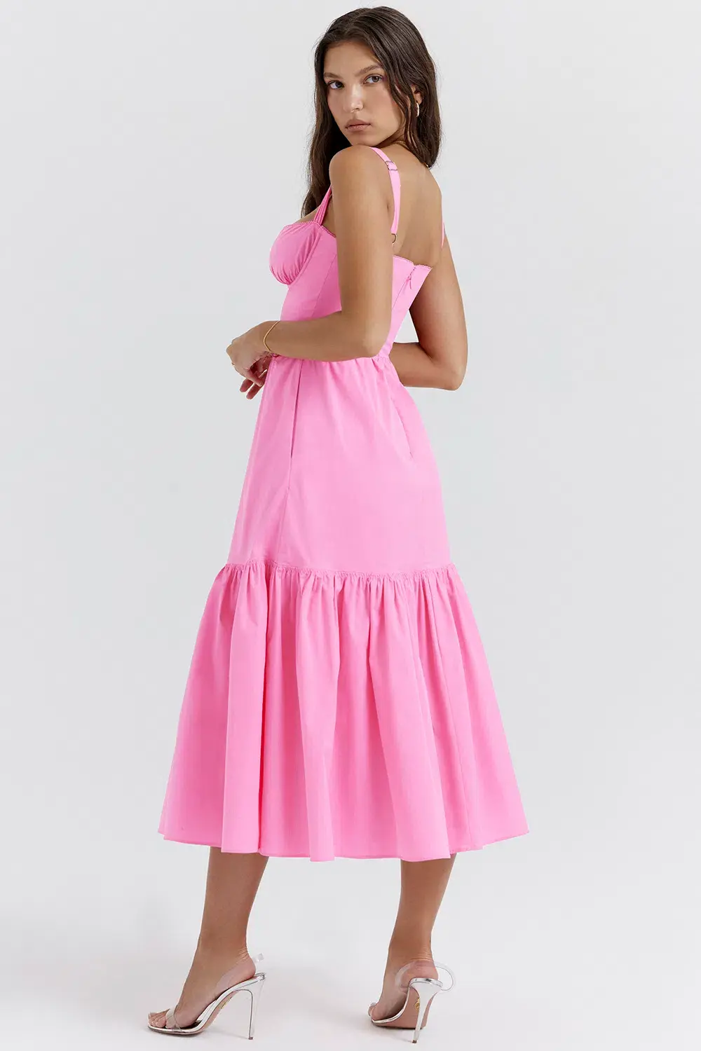 House of CB Elia Midi Dress Pink Size XS/Au 6 - Image 4