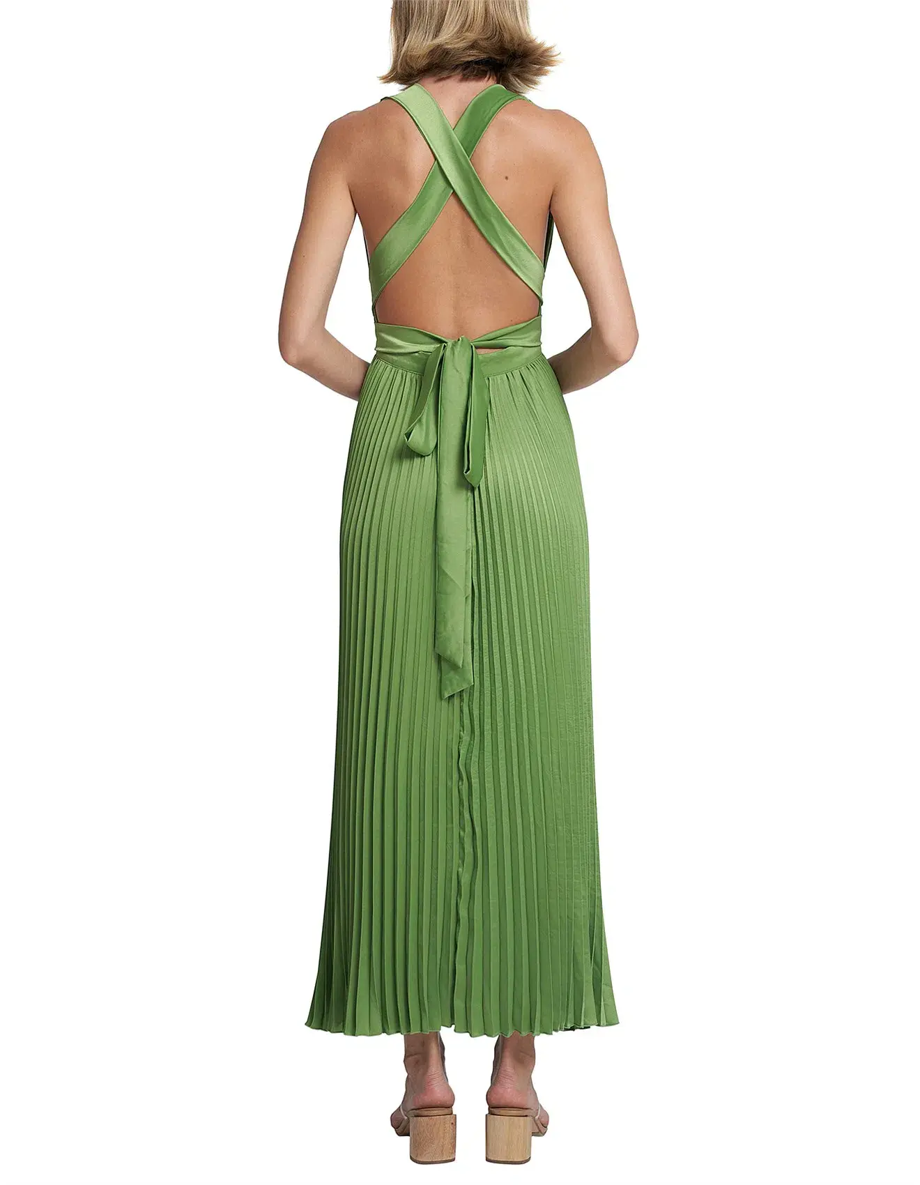 L'Idee Moderniste Split Gown Green Size 14 - Image 3
