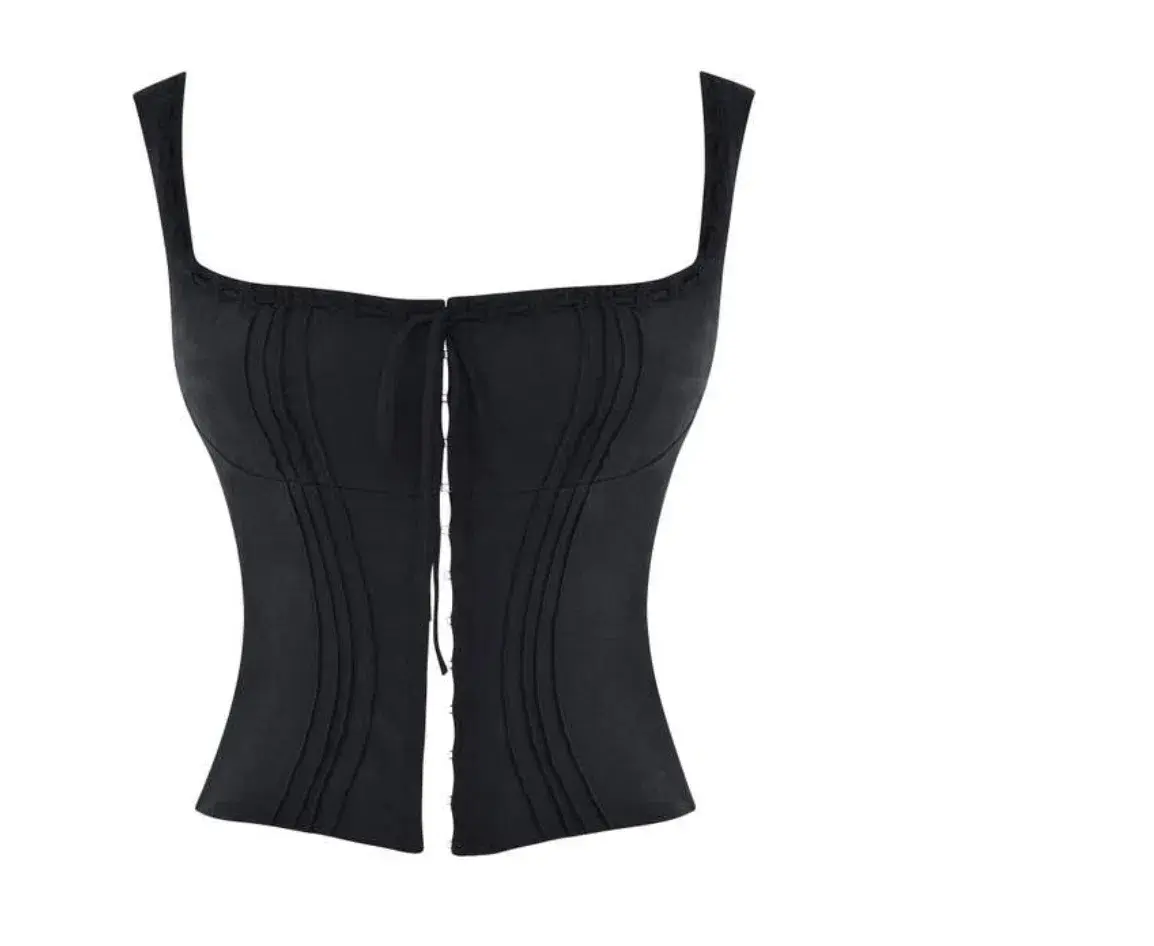 House of CB Chicca Square Neck Corset Top Black Size S/Au 8 - Image 4