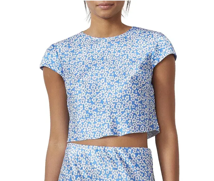 Bec & Bridge Alizee Silk Top Blue Floral Size 8 for rent on The Volte - main image