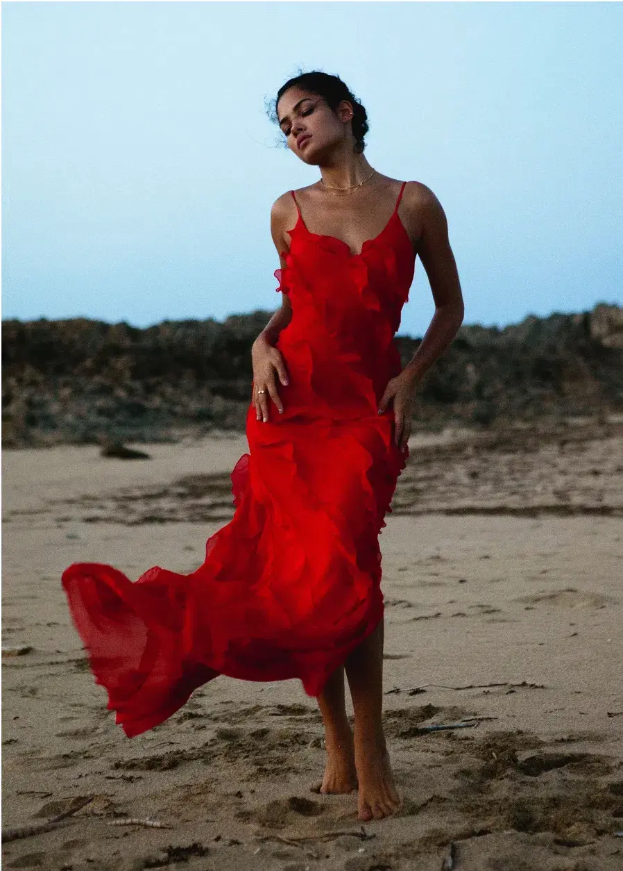 Rat & Boa Cecelia Dress Red Size Large /Au 12 for rent on The Volte - main image