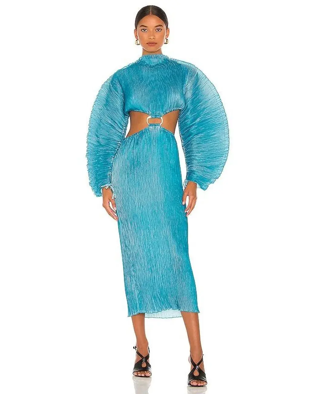Cult Gaia Akilah Midi Cyan Dress Blue Size S - Image 1