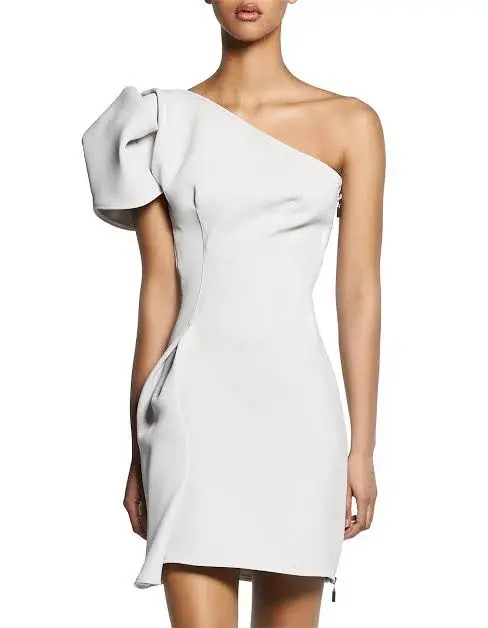 Maticevski Mimicry Grey Mini Dress Grey Size 10 - Image 2