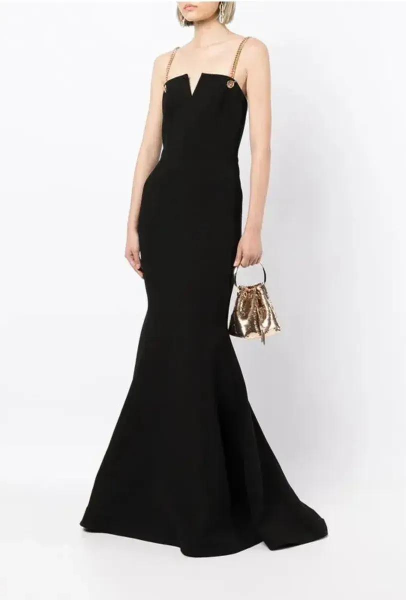 Rebecca Vallance Iman Gown Black Size 14 - Image 1