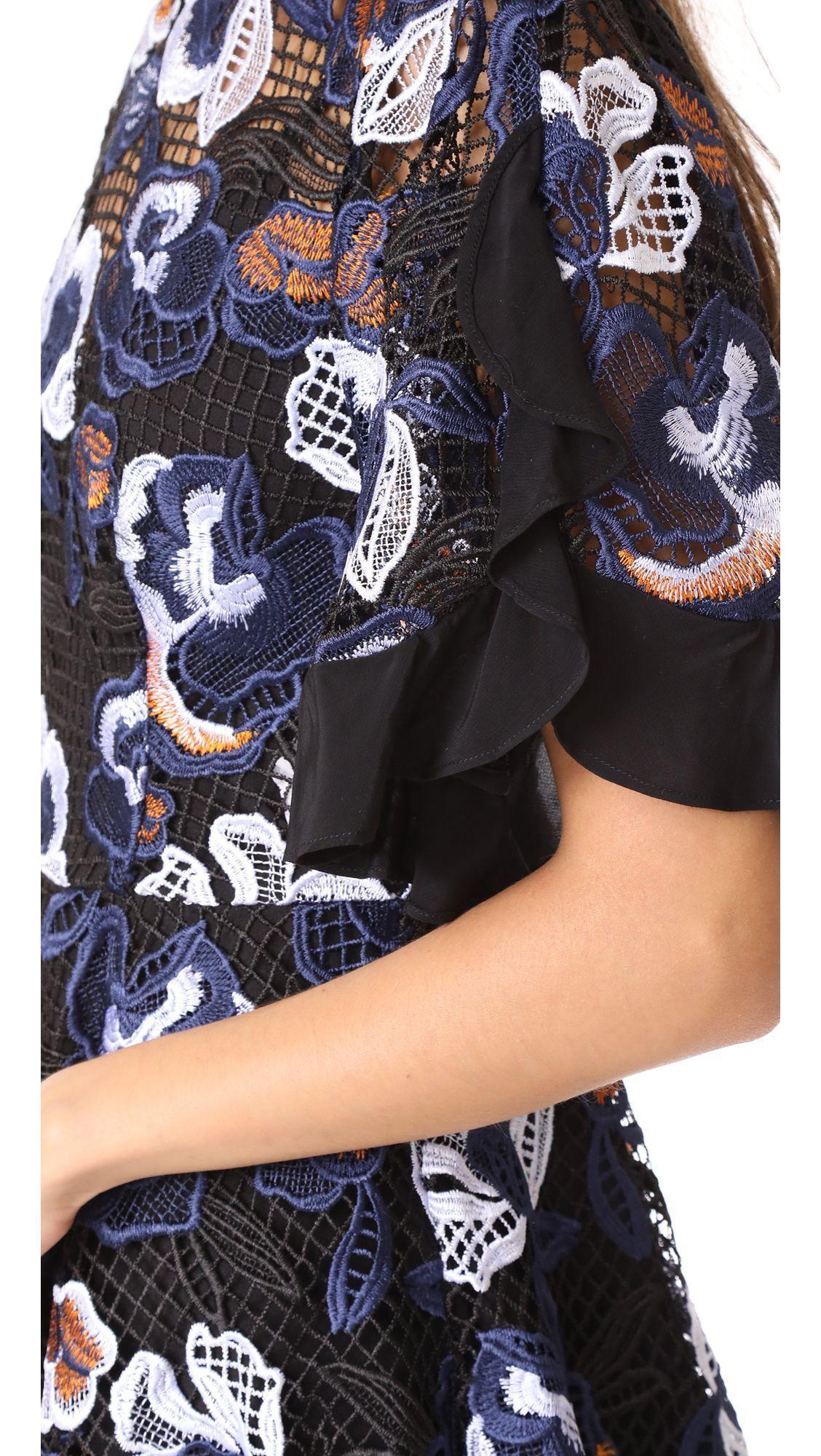 Talulah Estee Multi Lace Mini Dress Multi Size 8 - Image 3