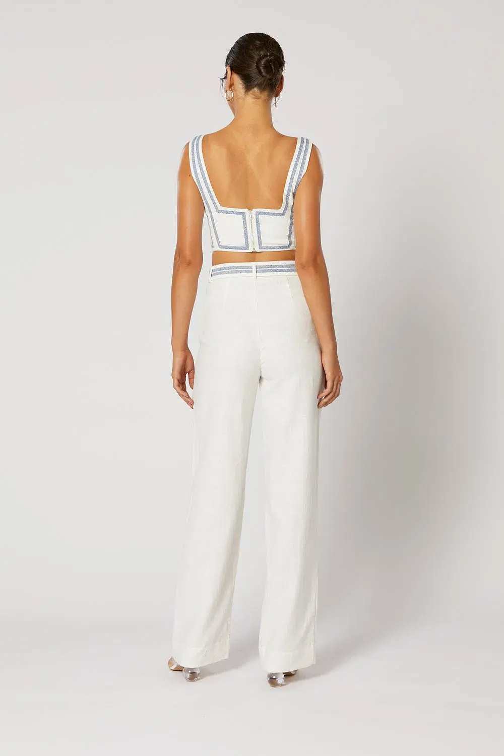 Winona Vittoria Top and Pant Set White Print Size 6 & 8  - Image 3