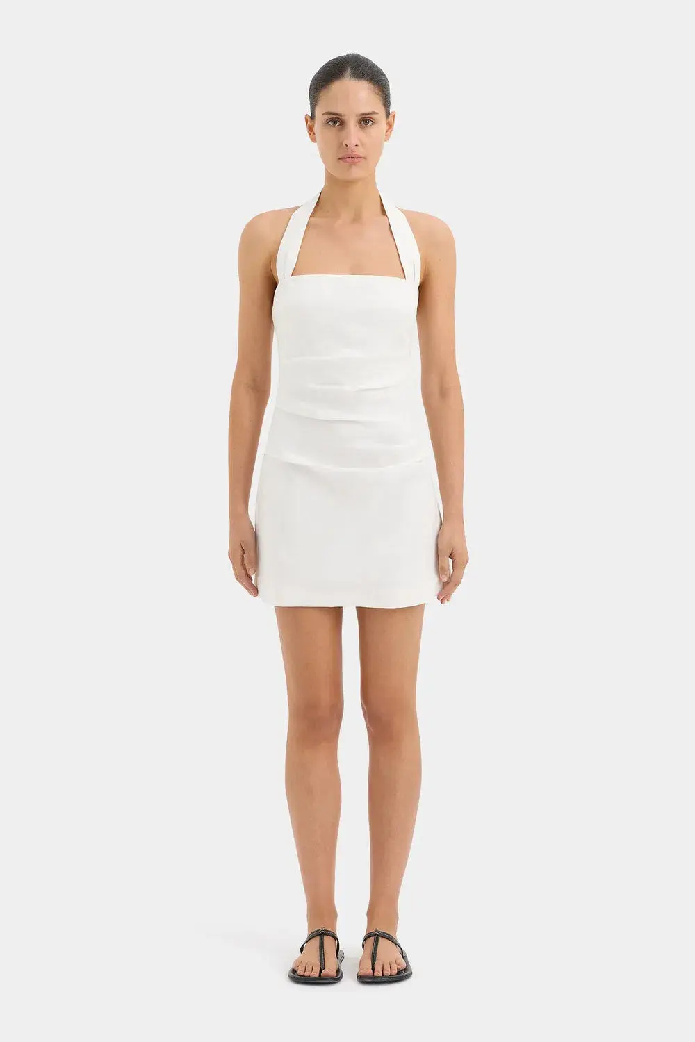 Sir The Label Noemi Halter Mini Dress White Size 1/Au 8 for rent on The Volte - main image