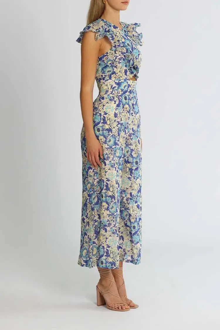 Alice McCall Frida Jumpsuit Sapphire Blue Print Size 8 - Image 2
