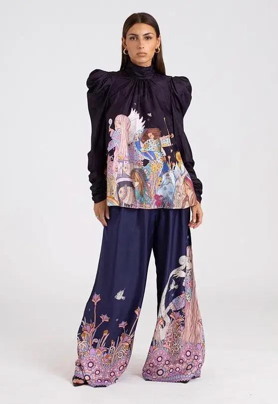 Zimmermann Celestial Zodiac Blouse & Pants Set Print Size 4/Au 16 - Image 1