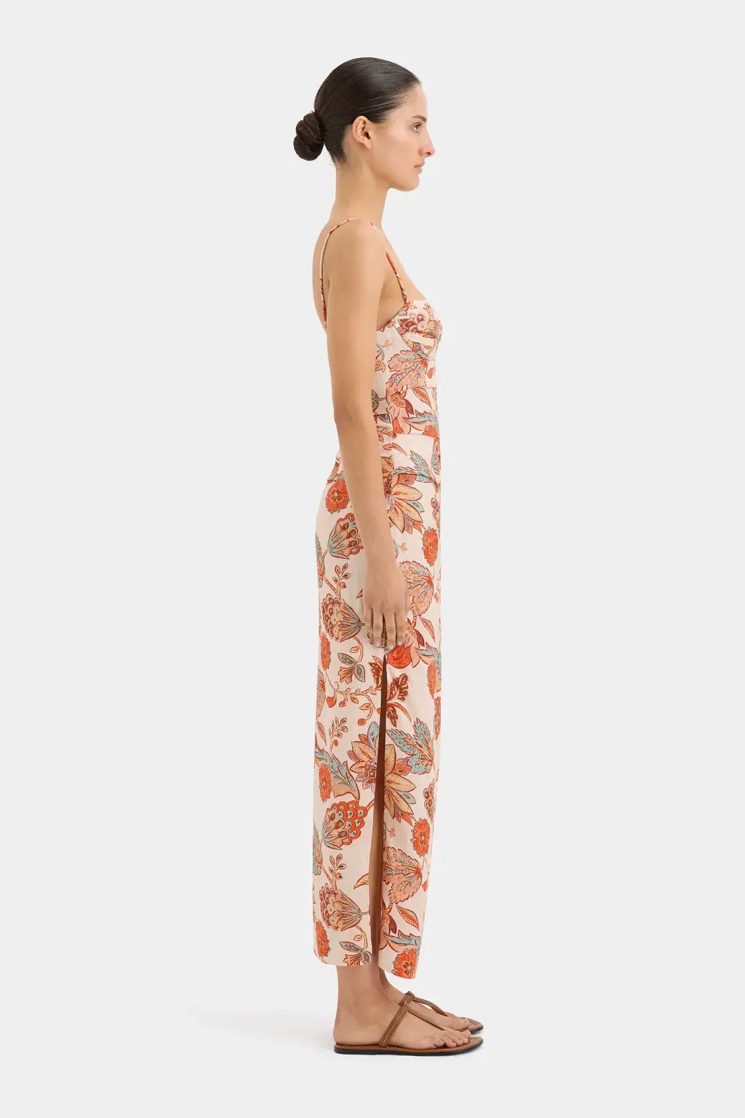 Sir The Label Noemi Balconette Midi Dress Floral Size 10 for rent on The Volte - main image