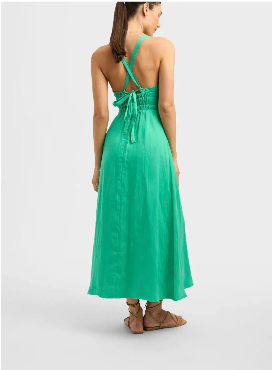 Kookai Tahiti Vee Dress Island Green Size 8 - Image 3