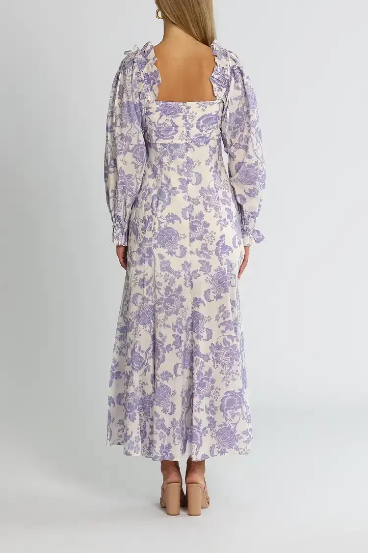 Alice McCall Mary Anne Midi Dress in Lavender Floral Size 8 - Image 5