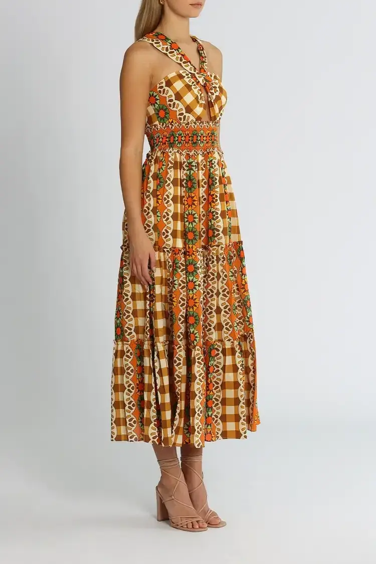 Alice McCall Clara Midi Dress in Multi Size 8 - Image 2